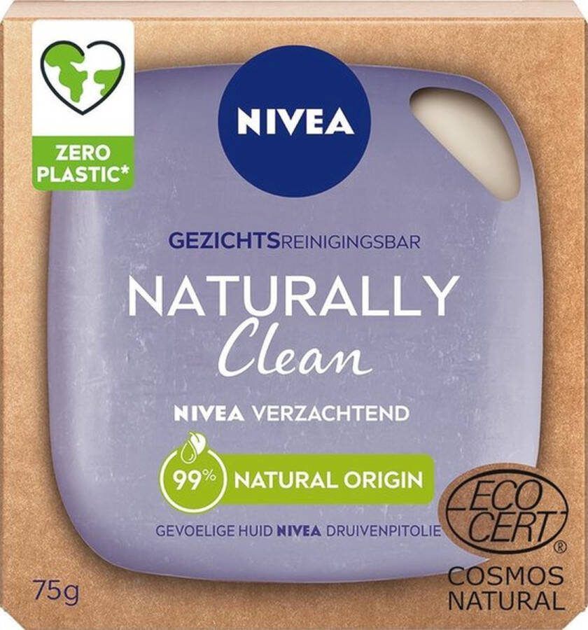 NIVEA 12x Naturally Clean Face Bar Verzachtend Gezichtsreiniging 75 gr
