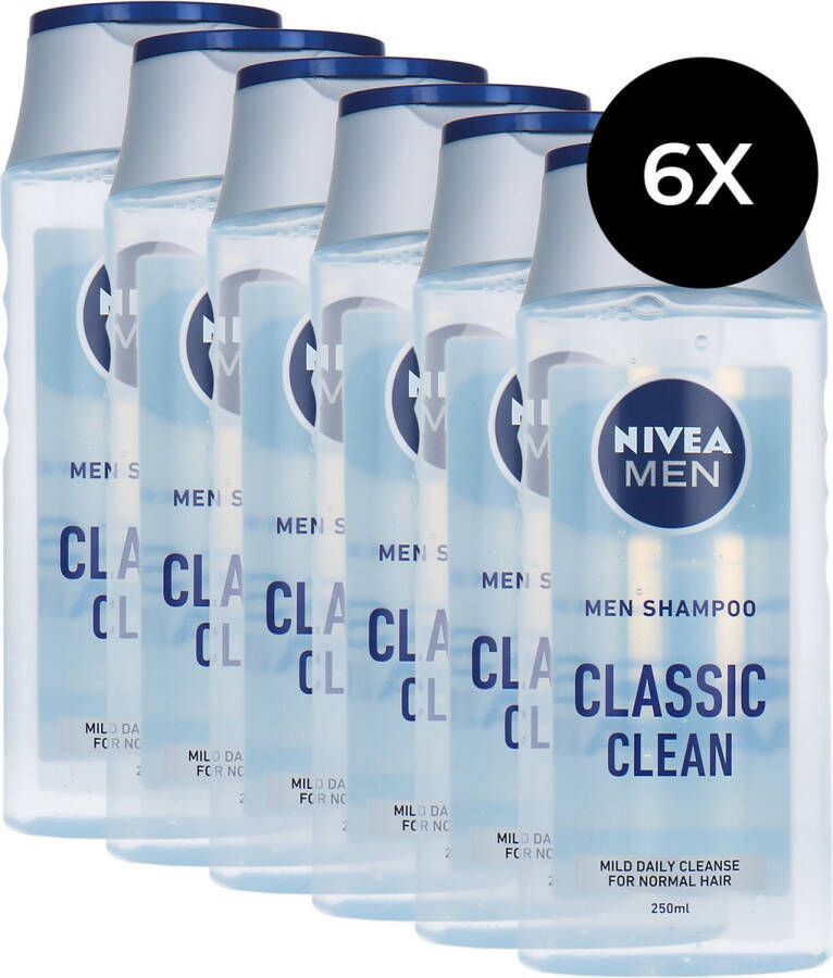 NIVEA 12x Shampoo Men Classic Clean 250 ml