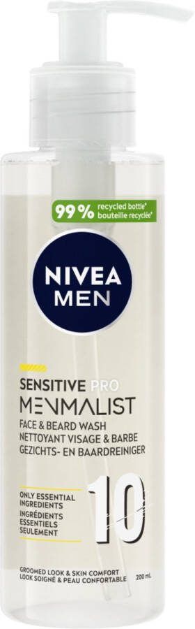 NIVEA 2 x MEN SENSITIVE PRO GEZICHT en BAARD WASH 2 stuks