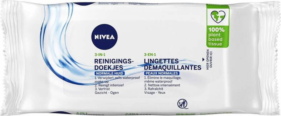 NIVEA 3-in-1 Reinigingsdoekjes Mini 12x7stuks Voordeelverpakking