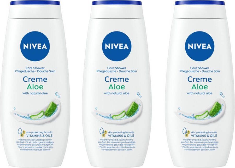 NIVEA | 3 x 250 ml Aloe Vera Creme douchegel |