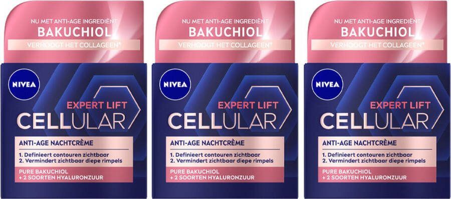 NIVEA 3x Cellular Filler Nachtcrème Elasticity 50 ml