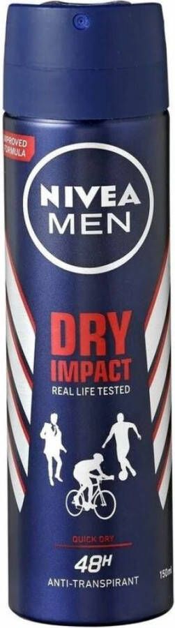 NIVEA 3x Men Deodorant Spray Dry Impact 150 ml