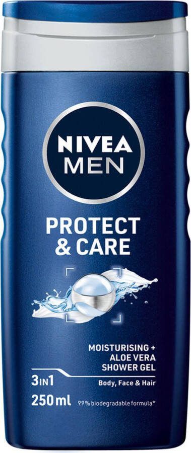 NIVEA 3x Men Douchegel Protect & Care 250 ml