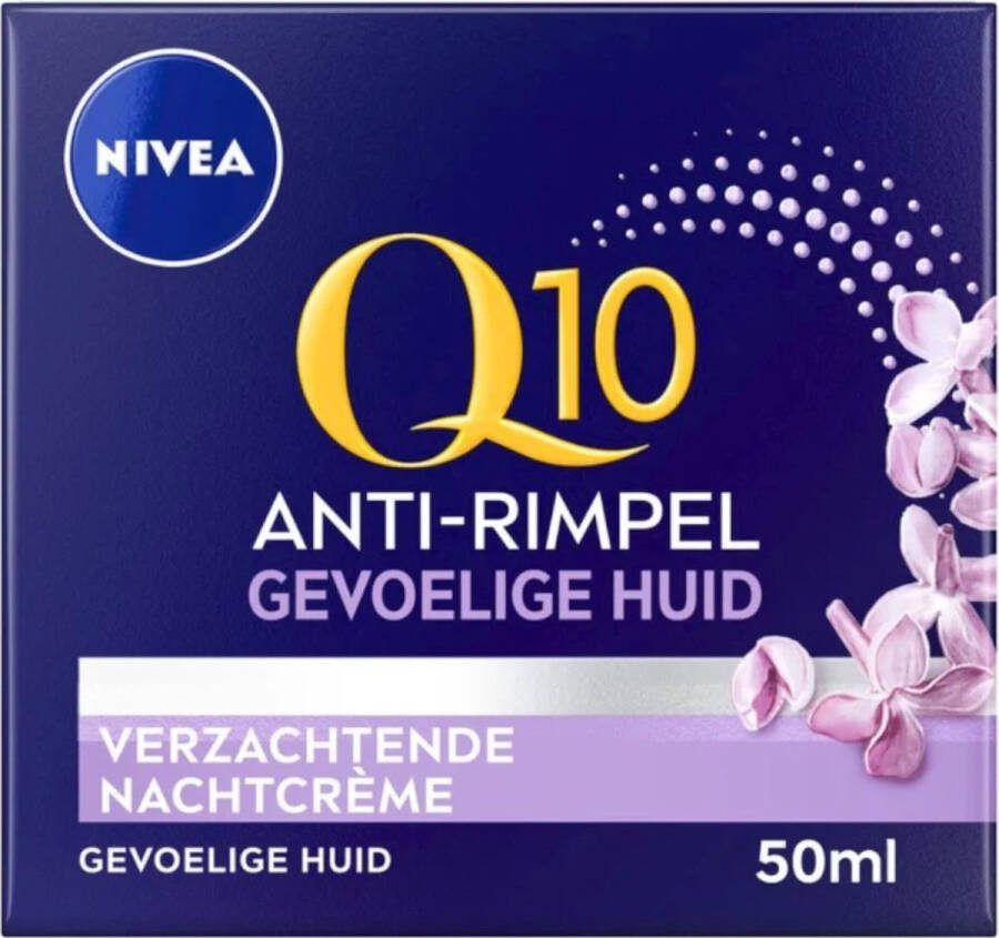 NIVEA 3x Nachtcreme Anti-Rimpel Q10 Power Sensitive 50 ml