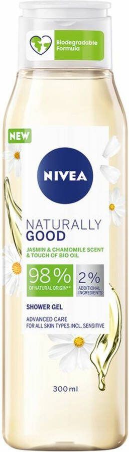 NIVEA 3x Shower Naturally Good Jasmin & Chamomile 300 ml