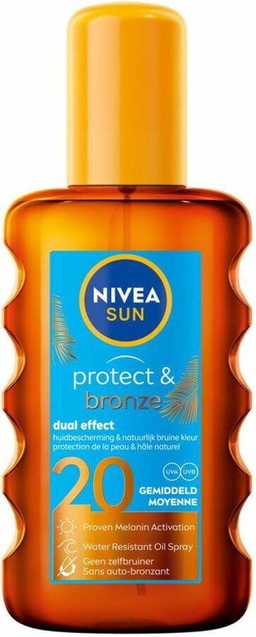 NIVEA 3x Sun Protect & Bronze Olie Spray SPF 20 200 ml
