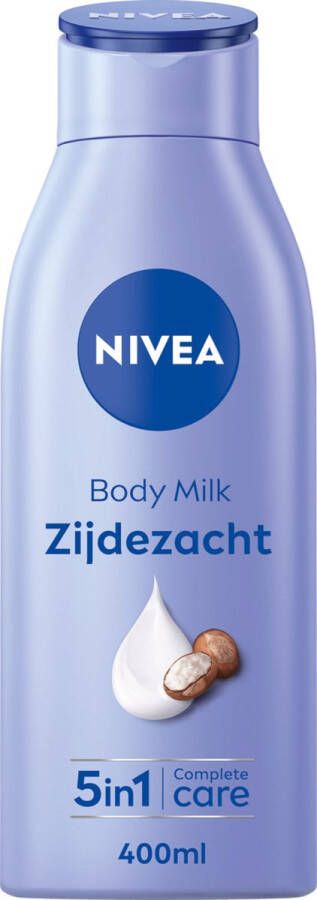 NIVEA 5-in-1 Zijdezachte Body Milk Verzorgend Serum en Sheaboter Body Melk met 48 uur Hydratatie Voor Droge Huid 400 ml