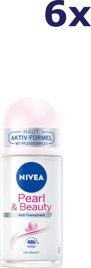 NIVEA 6x Anti-Transpirant Roll-on deodorant Pearl & Beauty 50ml