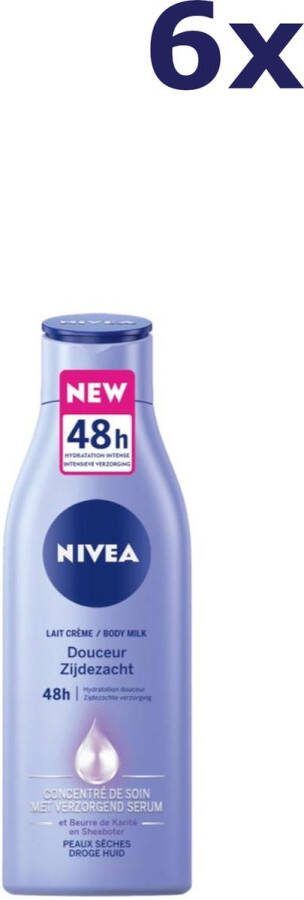 NIVEA 6x Body milk zijdezacht 250ml