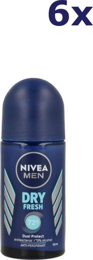 NIVEA 6x Deo Roll-on Men – Dry Fresh 50 ml