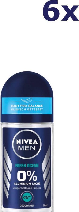 NIVEA 6x Deoroller 50ml Fresh Ocean