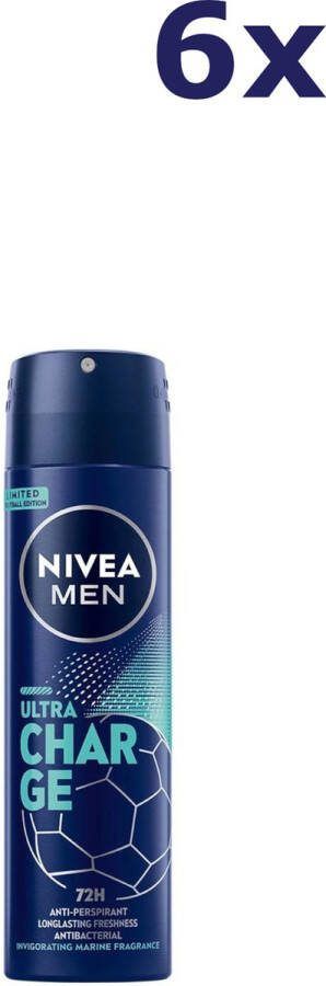 NIVEA 6x Deospray Men Ultra Charge 150 ml
