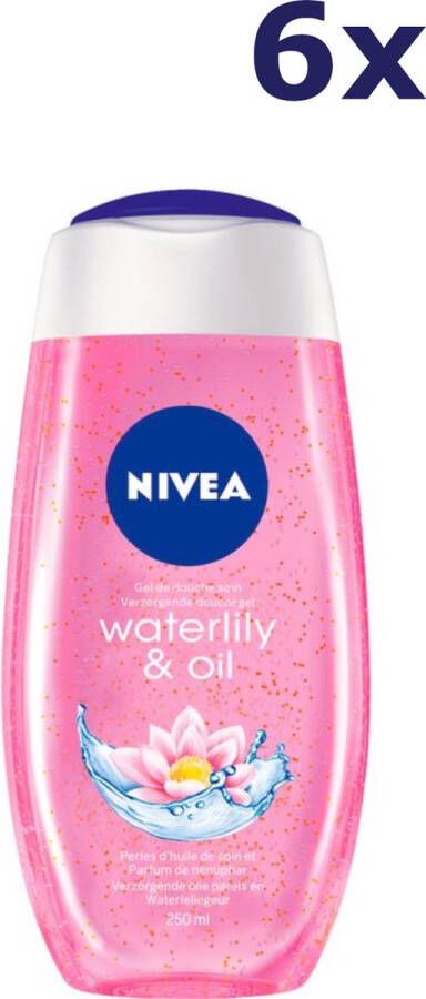 NIVEA 6x douchegel 250ml Waterlily & Oil