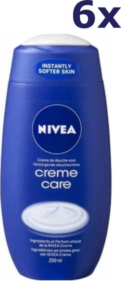 NIVEA 6x Douchegel Creme Care 250 ml