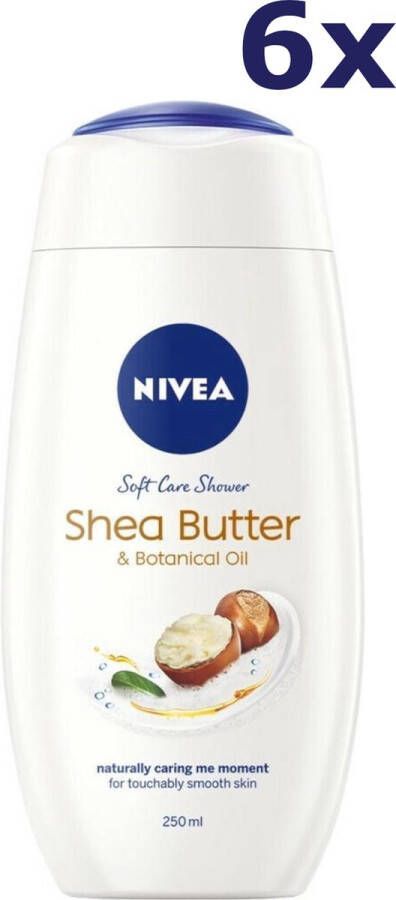 NIVEA 6x Douchegel Shea Butter & Botanical Oil 250ml