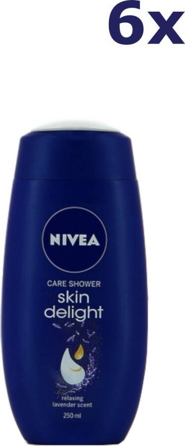 NIVEA 6x Douchegel – Skin Delight Relaxing Lavendel 250 ml