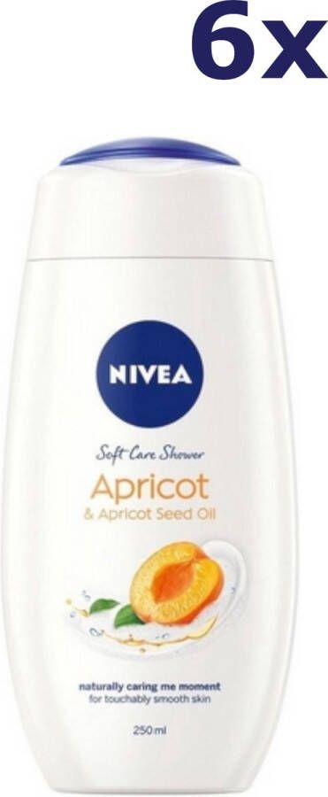 NIVEA 6x Douchegel Soft Apricot 250 ml