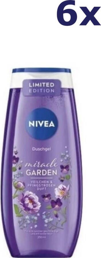 NIVEA 6x Douchegel – Viooltjes & Pioenrozen 250 ml