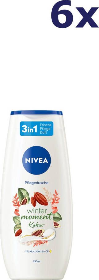 NIVEA Winter Moment Kakao Shower Cream 6 x 250 ml