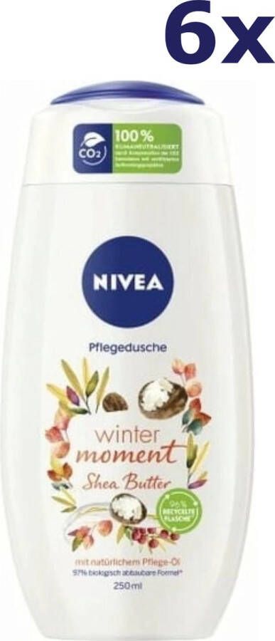NIVEA 6x Douchegel Winter Moment Shea Butter 250ml