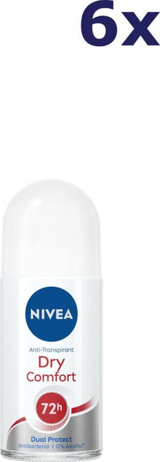 NIVEA 6x Dry Comfort Anti-Transpirant Roll-On 50 ml