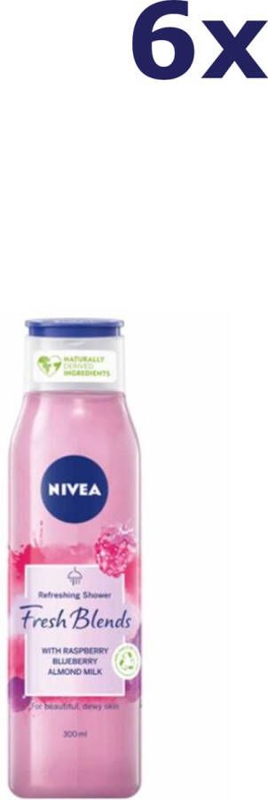 NIVEA 6x Fresh Blends Douchegel Raspberry 300 ml
