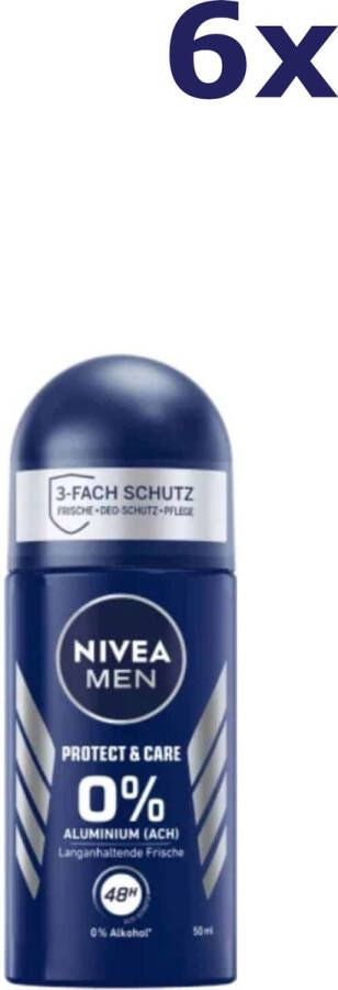 NIVEA 6x Men Deodorant 48 h Protect & Care 50 ml