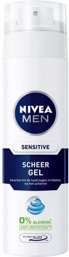 NIVEA Sensitive scheergel voordeelverpakking 6 x 200 ml