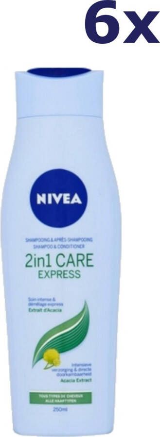 NIVEA 6x Shampoo 2in1 Care Express 250 ml