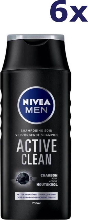 NIVEA 6x Shampoo Men – Active Clean 250 ml