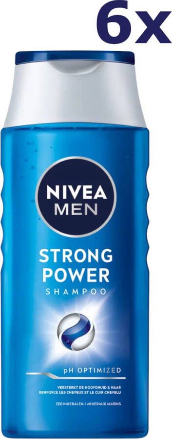 NIVEA 6x Shampoo Men Strong Power 250 ml