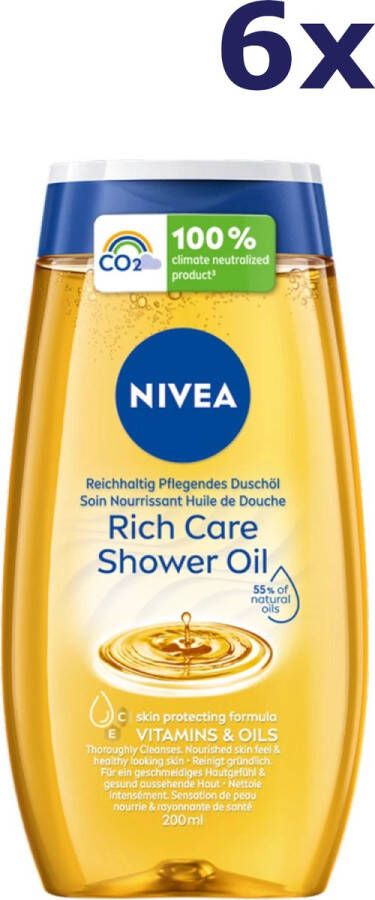 NIVEA 6x Shower Oil 200ml