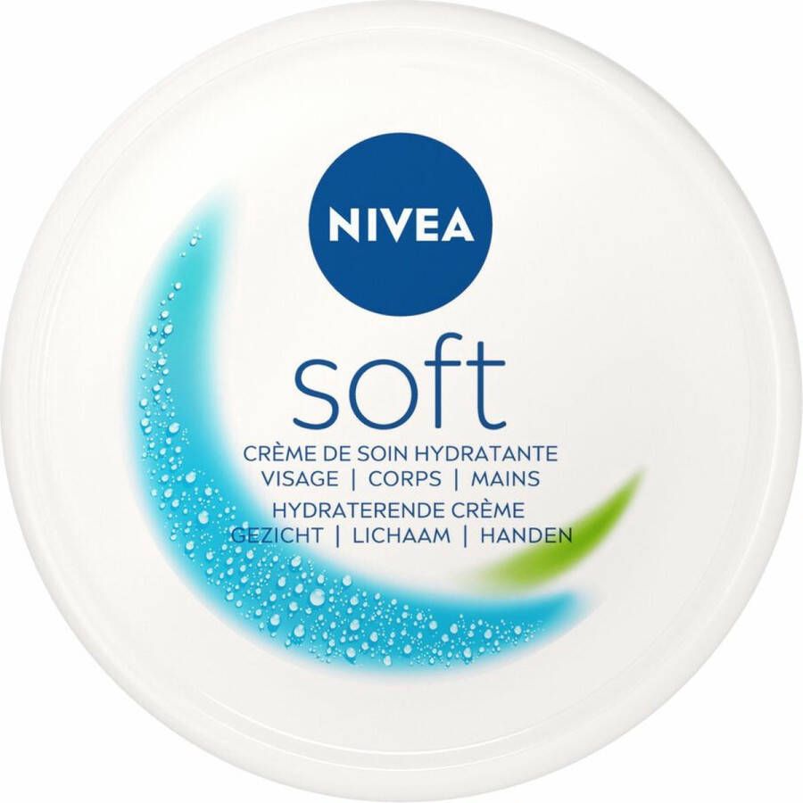 NIVEA 6x Soft Hydraterende Creme Pot 300 ml