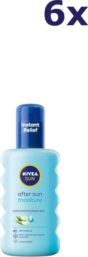 NIVEA After Sun Moisturising Spray 6 x 200 ml
