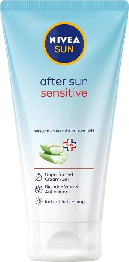 NIVEA After Sun Sensitive Crème-Gel Gevoelige huid Verzacht en kalmeert Met aloë vera en hyaluronzuur 175 ml