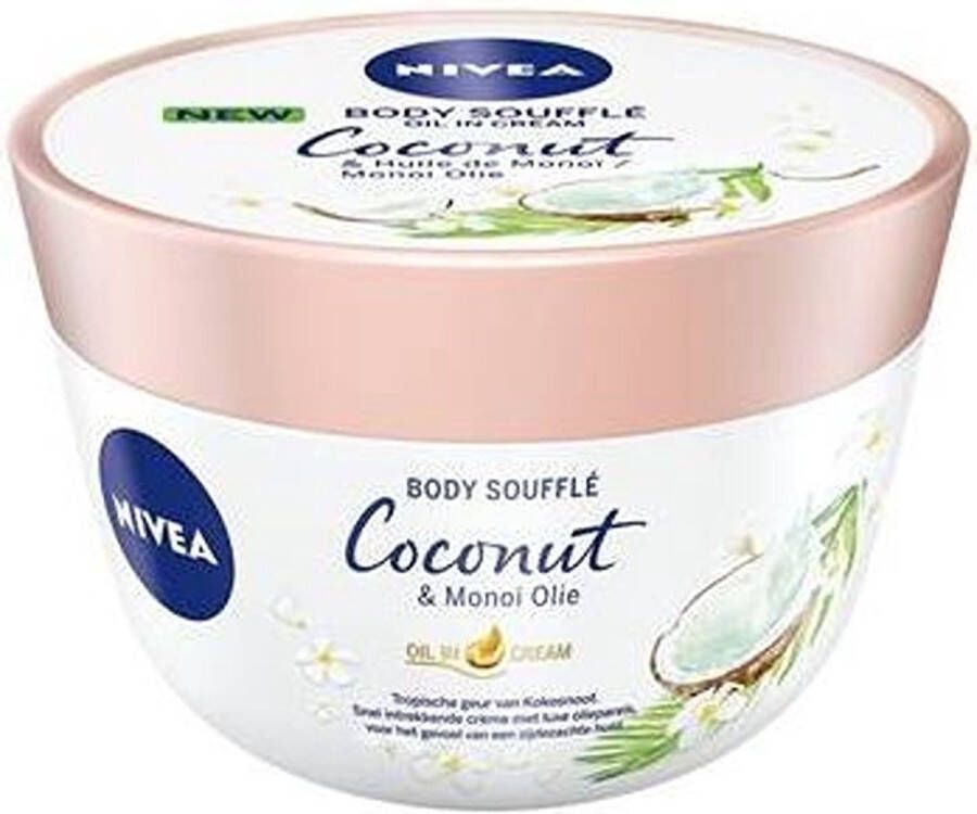 NIVEA Body Souffle Kokosnoot & Monoï Olie 3x200ml Voordeelverpakking