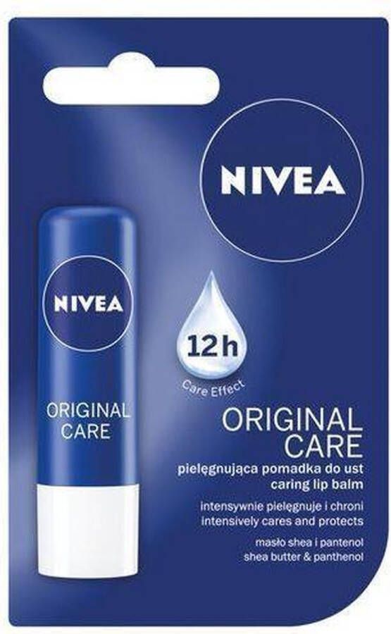 NIVEA Caring Lip Balm Nourishing Lipstick 12H Orginal Care 4.8G