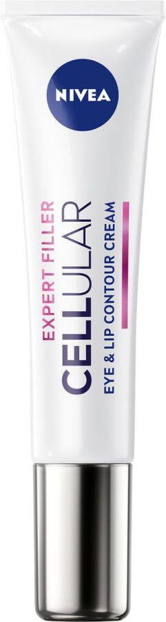 NIVEA CELLular Expert Filler Anti-Age Oogcrème Anti Rimpel Crème Ouder wordende huid Hyaluronzuur Puur Foliumzuur Eye Cream 15 ml