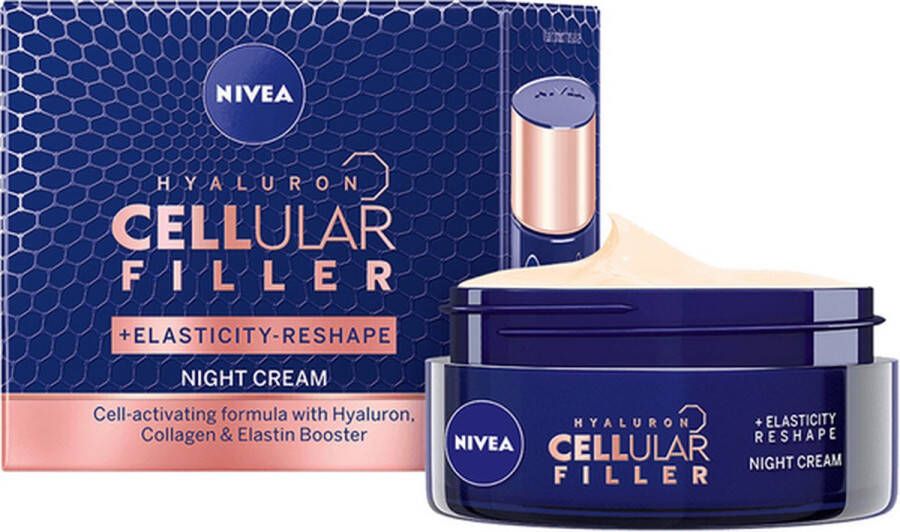 NIVEA Cellular Filler Elasticity Reshape Nachtcrème 50 ml (licht beschadigd doosje)