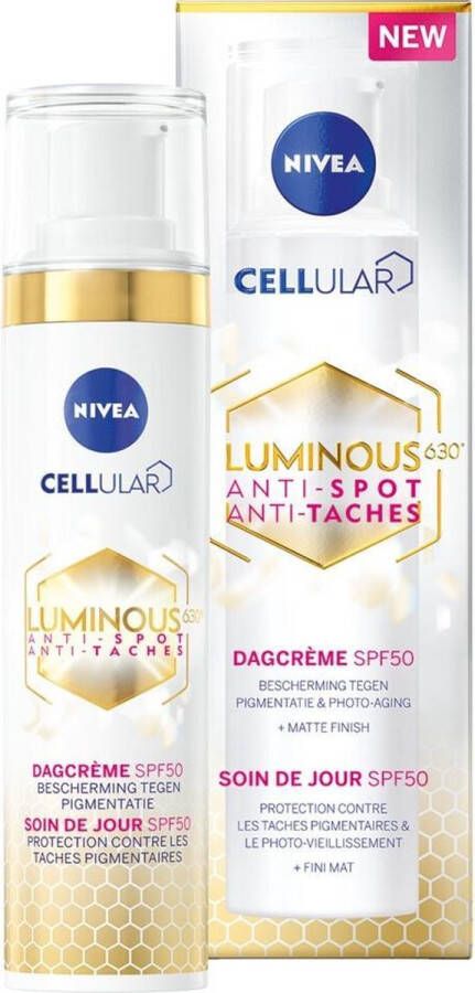 NIVEA Cellular Luminous Dagcrème Anti-Pigment SPF50 Bescherming tegen Pigmentvlekken & Photo-aging 40ml