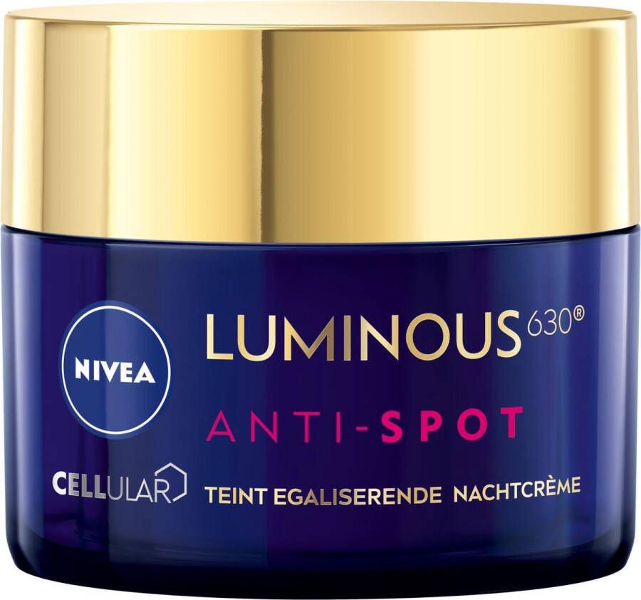 NIVEA CELLular LUMINOUS630 Anti-spot Teint Egaliserende Nachtcrème Oneffen huid Met LUMINOUS630 en hyaluronzuur 50 ml