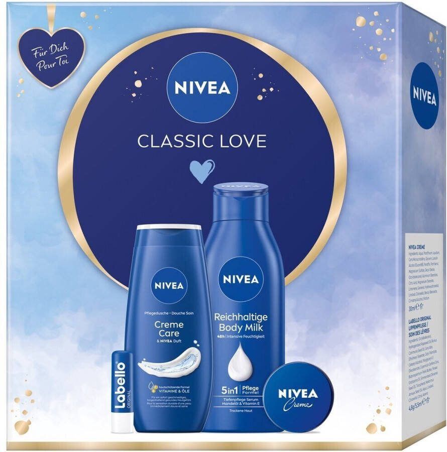 NIVEA Classic Love Gift Set Verzorgingsset met hydraterende verzorgingsen Gift Box