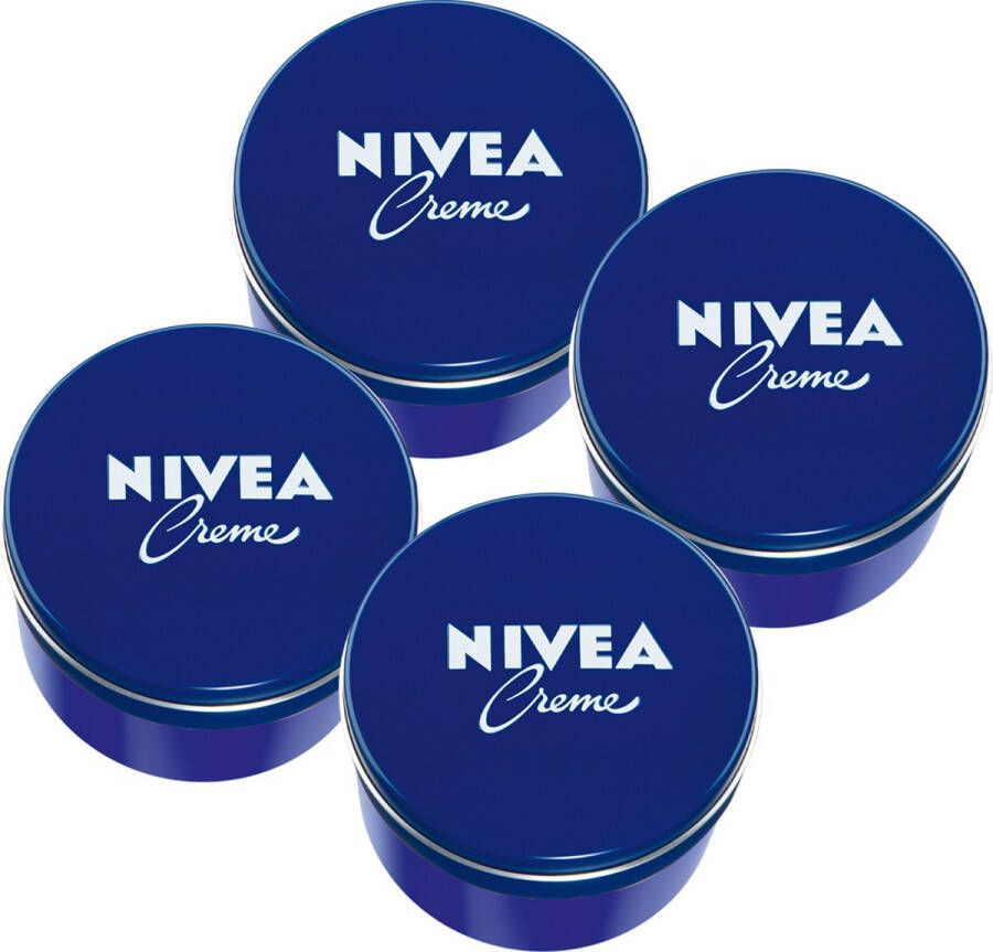 NIVEA Creme Body Care Voor Gezicht Handen en Lichaam Hydrateert de huid 48 uur lang Voordeelverpakking: 4 x 400 ml