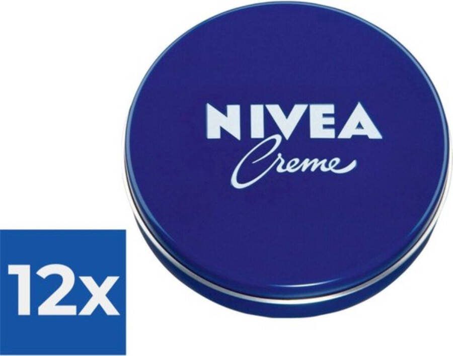 NIVEA Crème Bodycrème Blauw Blik 150 ml Voordeelverpakking 12 stuks