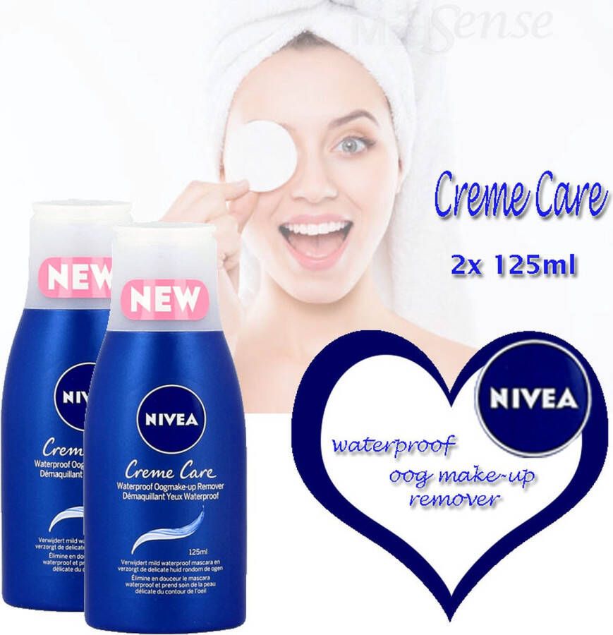 NIVEA Creme Care Waterproof Oogmake-Up Remover -duo-pak: 2x 125ml