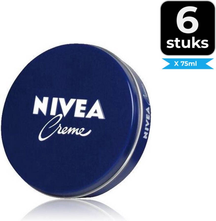 NIVEA CREME tin 75 ml Voordeelverpakking 6 stuks