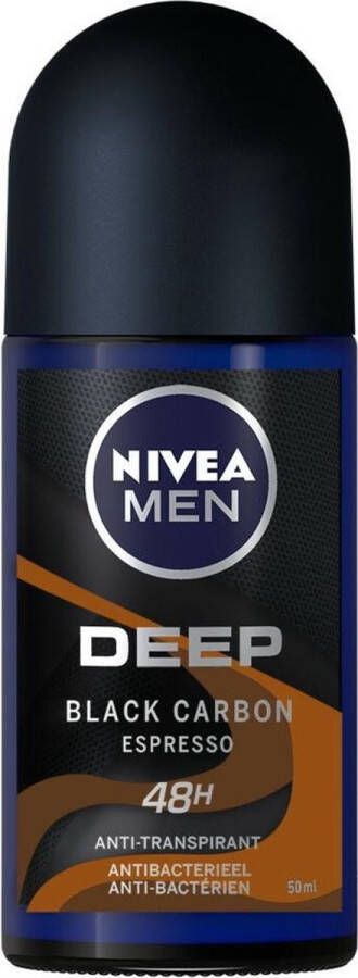 NIVEA Deo Roll-on Men Deep Black Carbon espresso 50ml