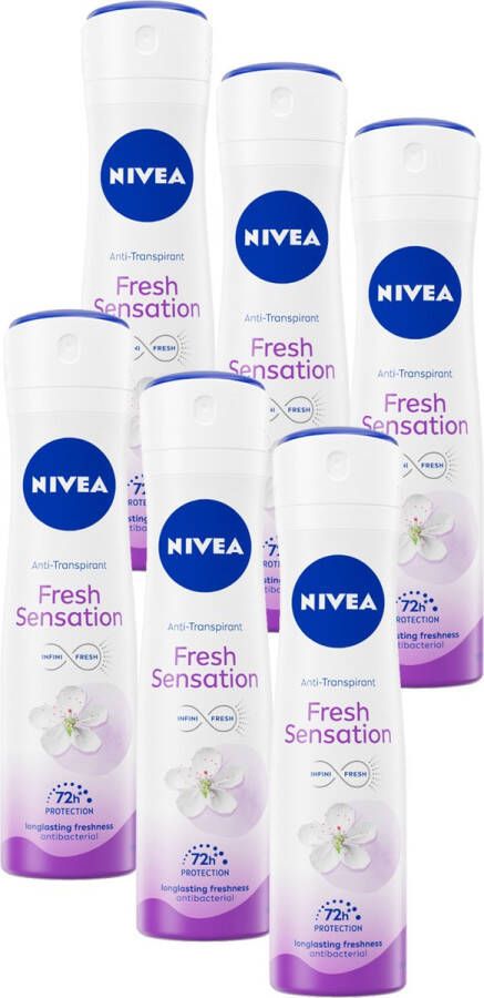 NIVEA Deodorant Fresh Sensation Anti-Transpirant 6 x 150ml