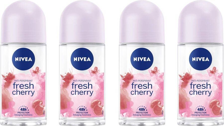NIVEA Deo Roller Fresh Cherry 4 x 50 ml